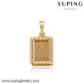 33194 Xuping Environmental Copper Alloy materials plain square gold plated pendant without stone